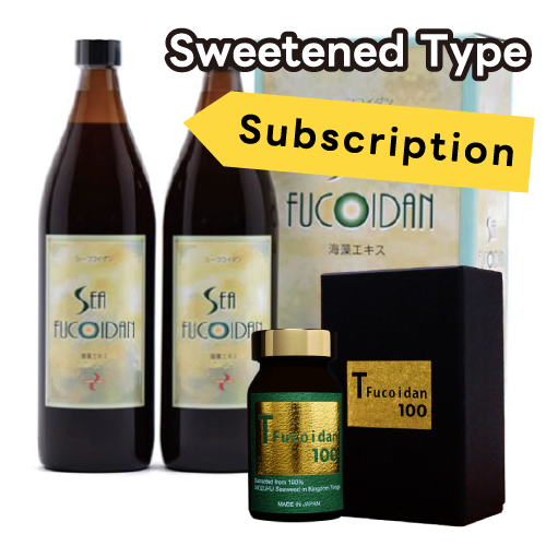 Sea Fucoidan Normal Type 900ml (Pack of 2) and T-Fucoidan100 - BANDLE -subscription-