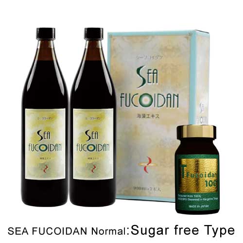 Sea Fucoidan Normal Type 900ml (Pack of 2) and T-Fucoidan100 - BANDLE -subscription-